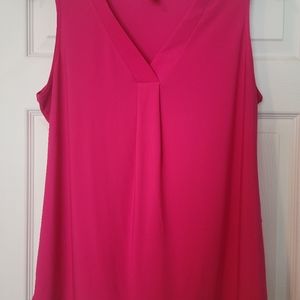Pink sleeveless blouse